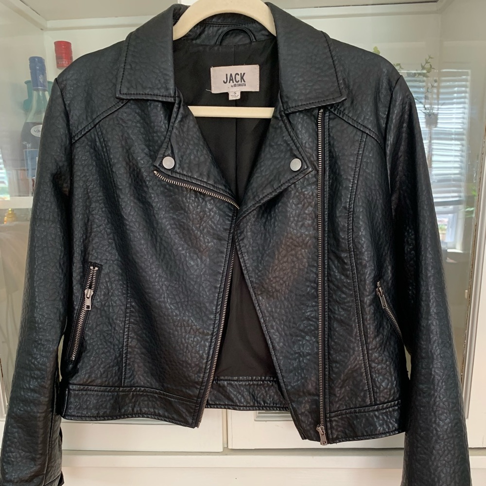 JACK by BB Dakota Vegan Black Leather Jacket Women’s Size S